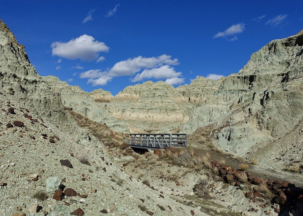 Photograph of Blue Basin on a beautiful Summer Day, John Day Fossil Beds, Sheep Rock Unit